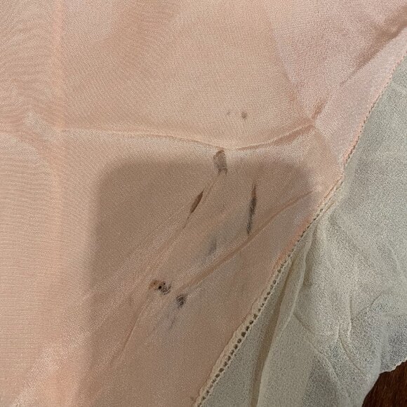 Vintage Sheer 1920s Sleeveless Teddy‎ Silk Lingerie Size 34 Cream - Picture 2 of 4
